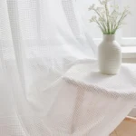 3D Textured Voile Sheer Curtains-1