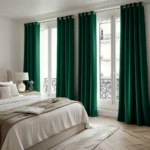 Bedroom Eyelet Velvet Curtains-3