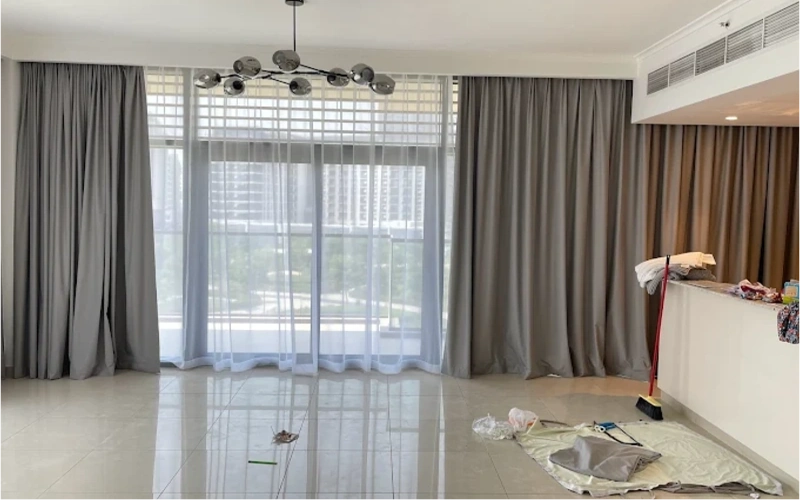 Blackout sheer drapes