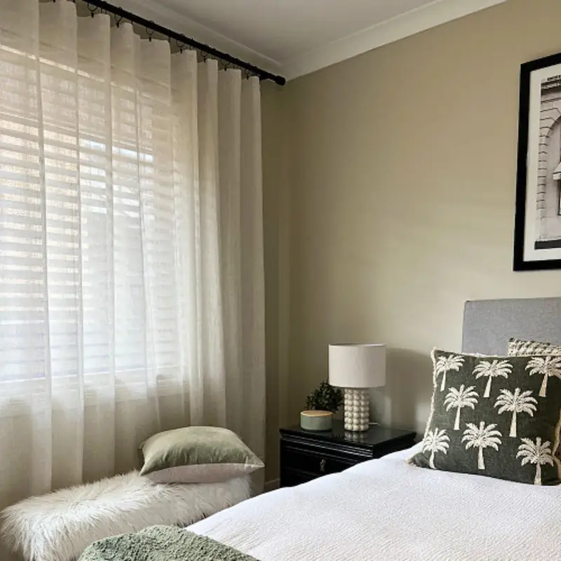 Flax Custom Made Sheer Linen Blend Curtains-2
