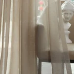 Latte Yarn-dyed Sheer Curtains-1