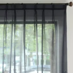Latte Yarn-dyed Sheer Curtains