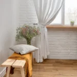 Pencil Pleat Blackout Linen Curtain Panel-3