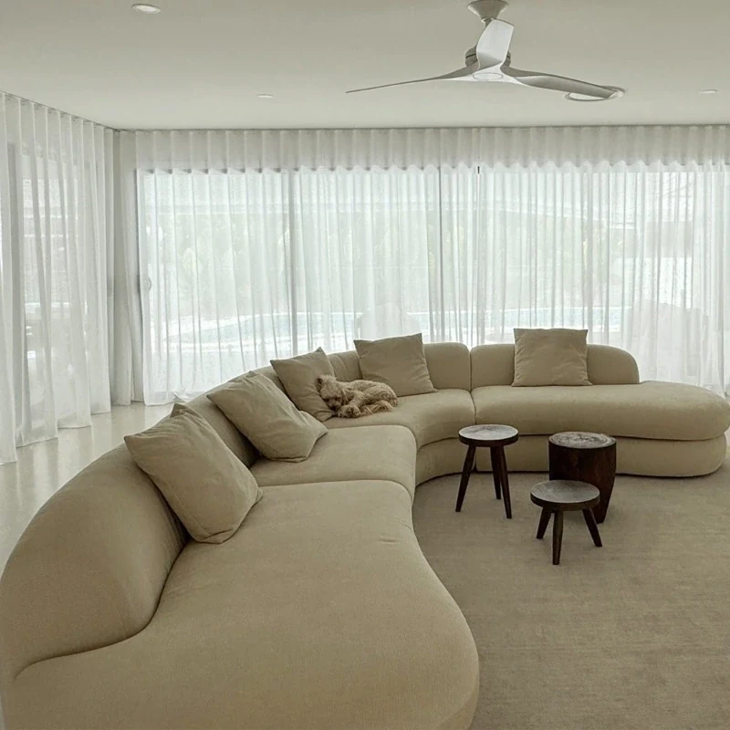 Sheer Linen Blend Curtains White