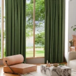 Velvet Thermal Pleated Blackout Curtains-2