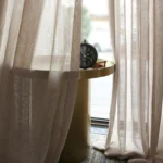 Woven Neutral Sheer Curtains-2